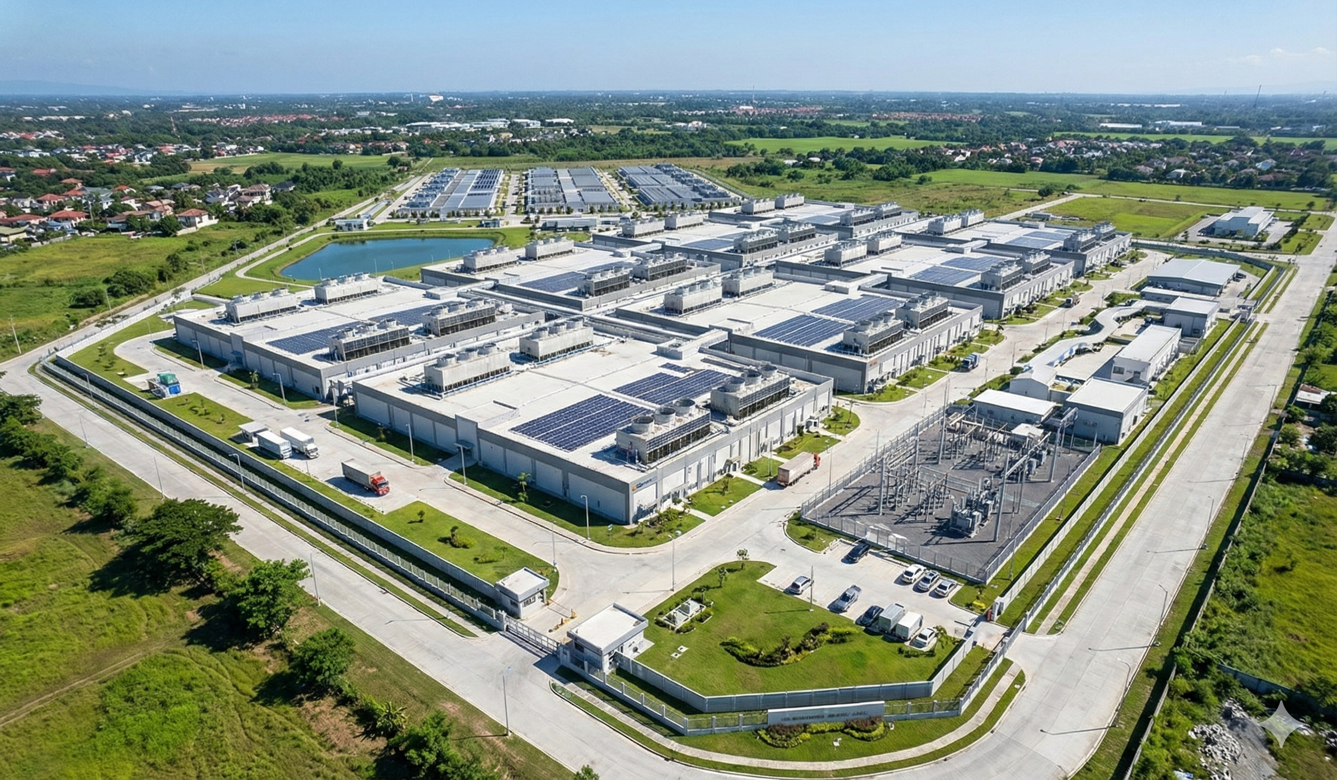 3-Hectare Data Center City Render